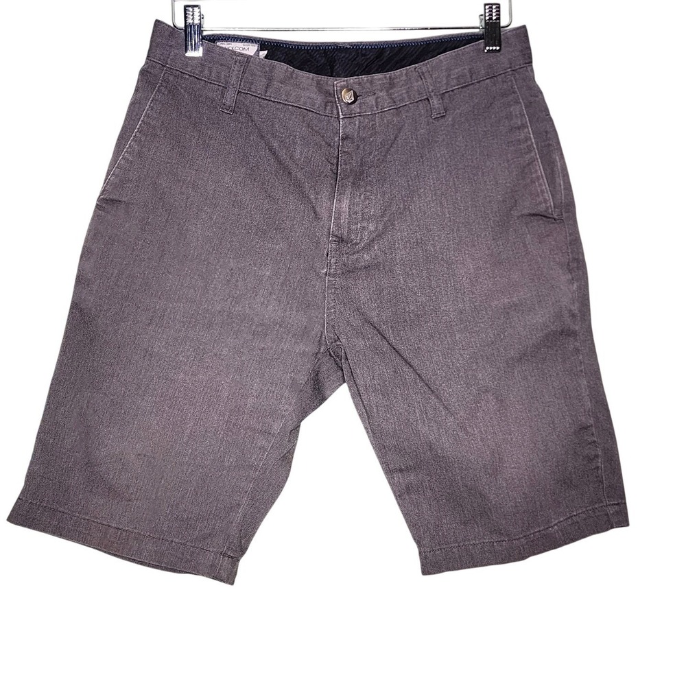 Volcom Chino Flat Front Shorts Gray 29 Outdoor Preppy Corpo Class